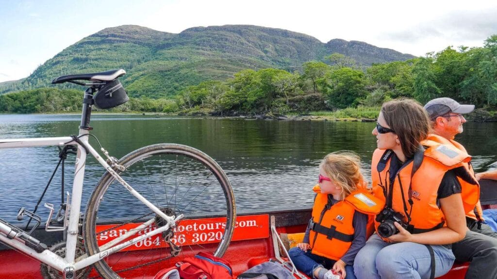 Mother and daughter on lakes of Killarney